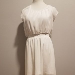 White hi-lo dress size L